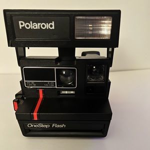 Vintage Polaroid One Step Flash Red Stripe 600 Instant Film Camera